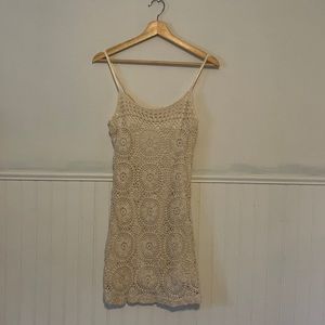 5-7-9 vintage Crochet mini dress